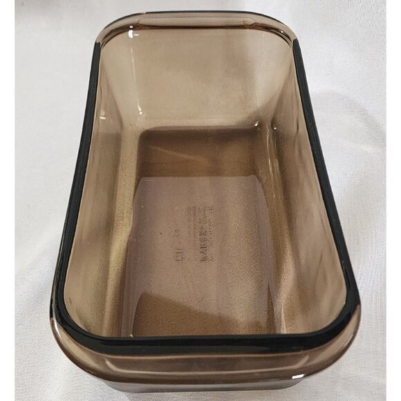 Pyrex Amber Brown Loaf Pan Baking Dish #213 glass Corning Vision 1.5qt - Picture 3 of 8